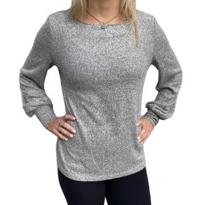 Mango Basics long sleeve sweater puff gray XS